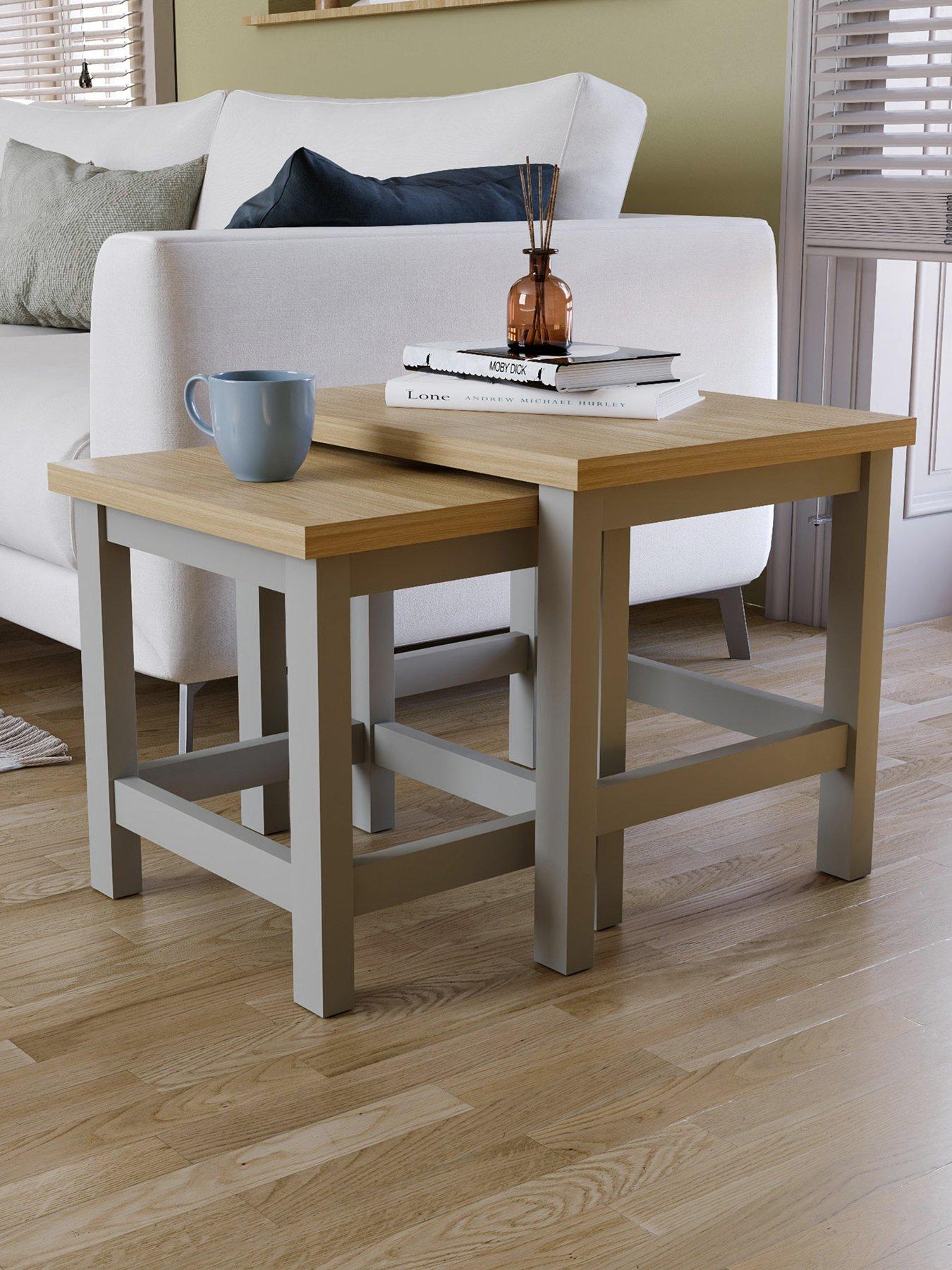 Product photograph of Vida Designs Arlington Nest Of Tables - Grey from very.co.uk