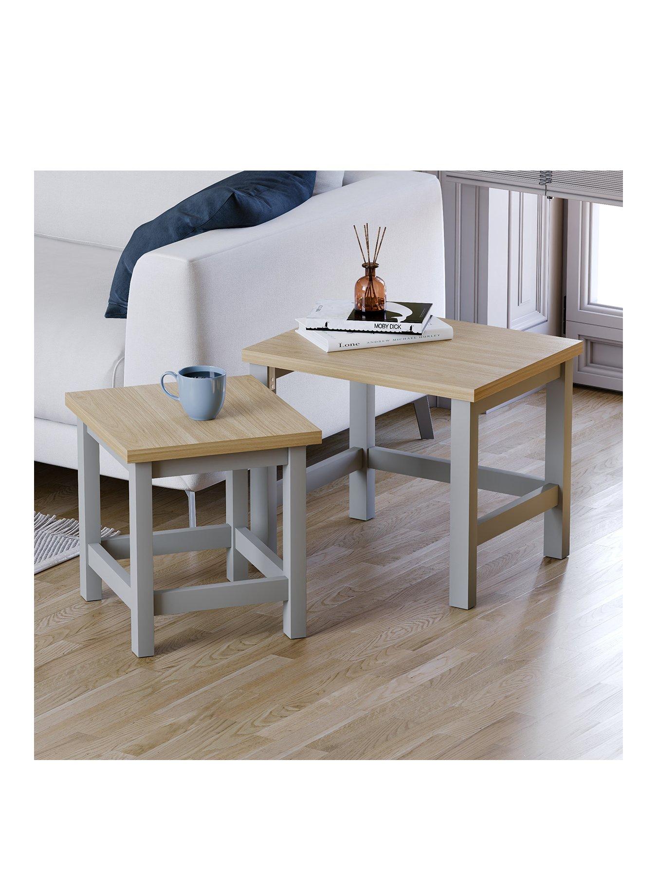 Image 3 of 6 of Vida Designs Arlington Nest Of Tables - Grey