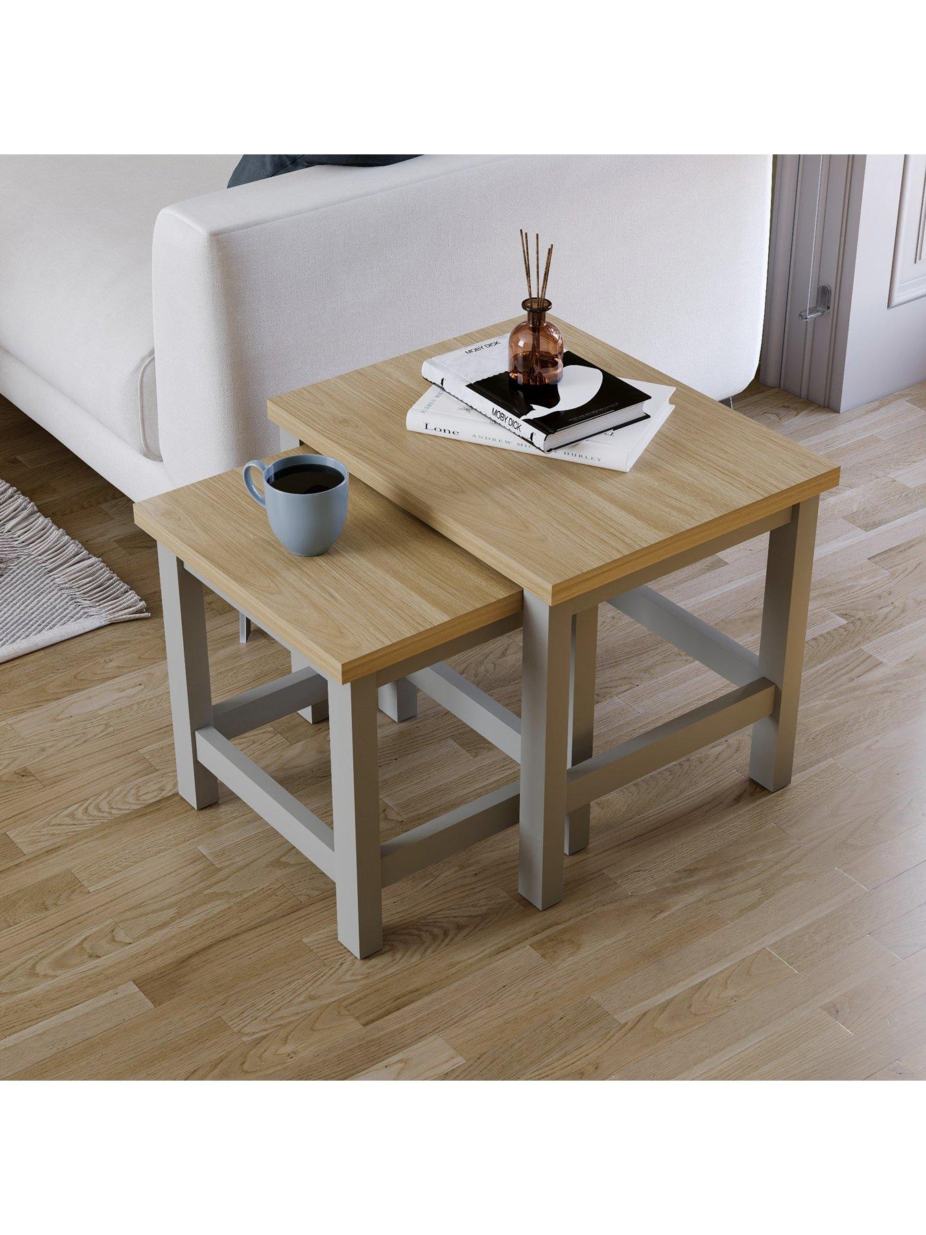 Image 4 of 6 of Vida Designs Arlington Nest Of Tables - Grey