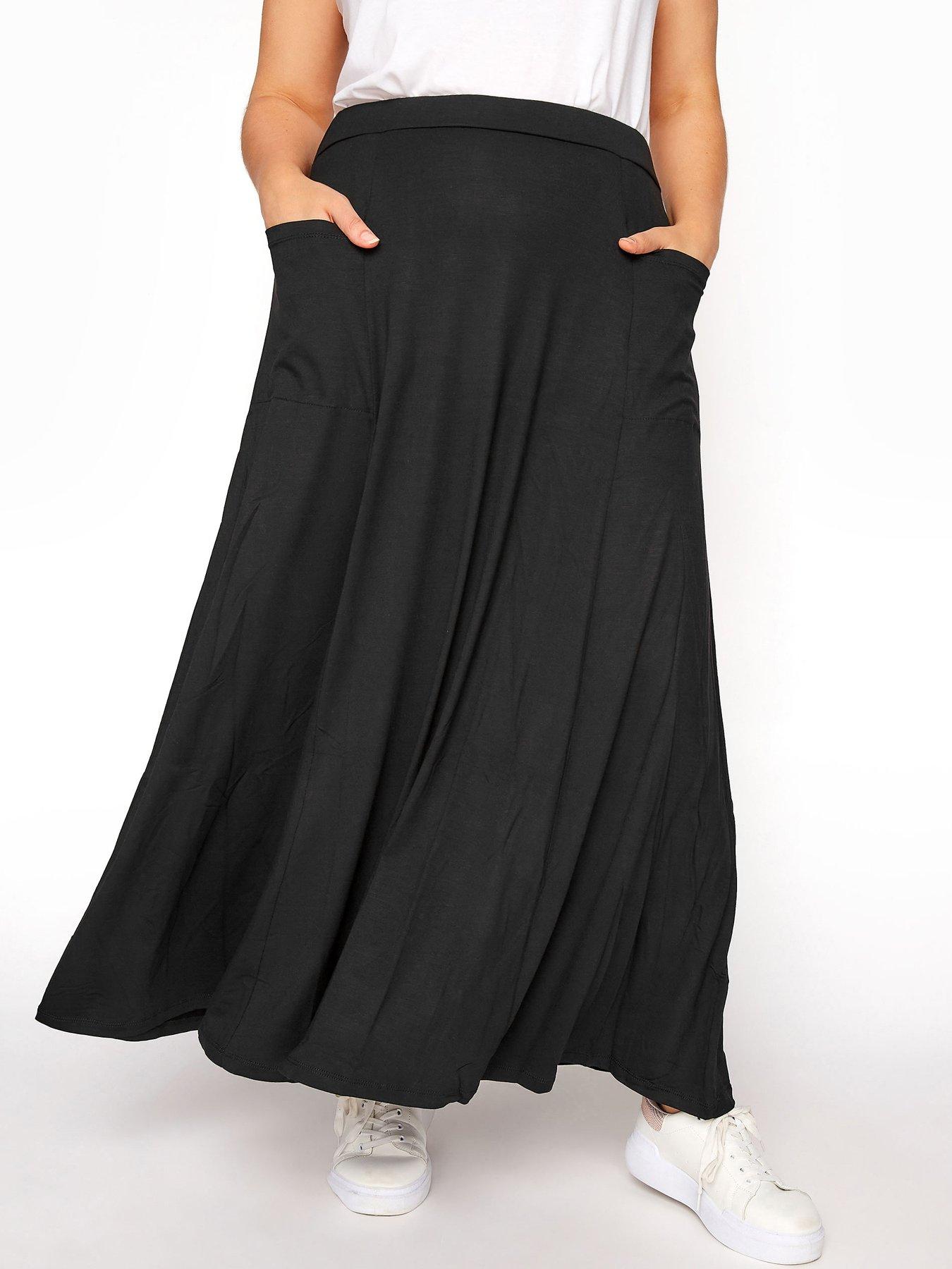 undefined 38" Pocket Maxi Skirt Black