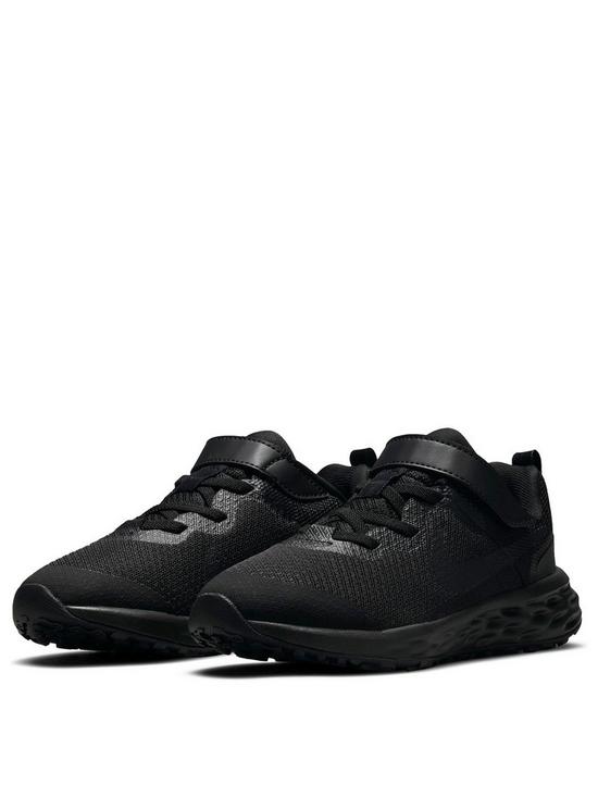 front image of nike-revolution-6-childrens-trainers-black