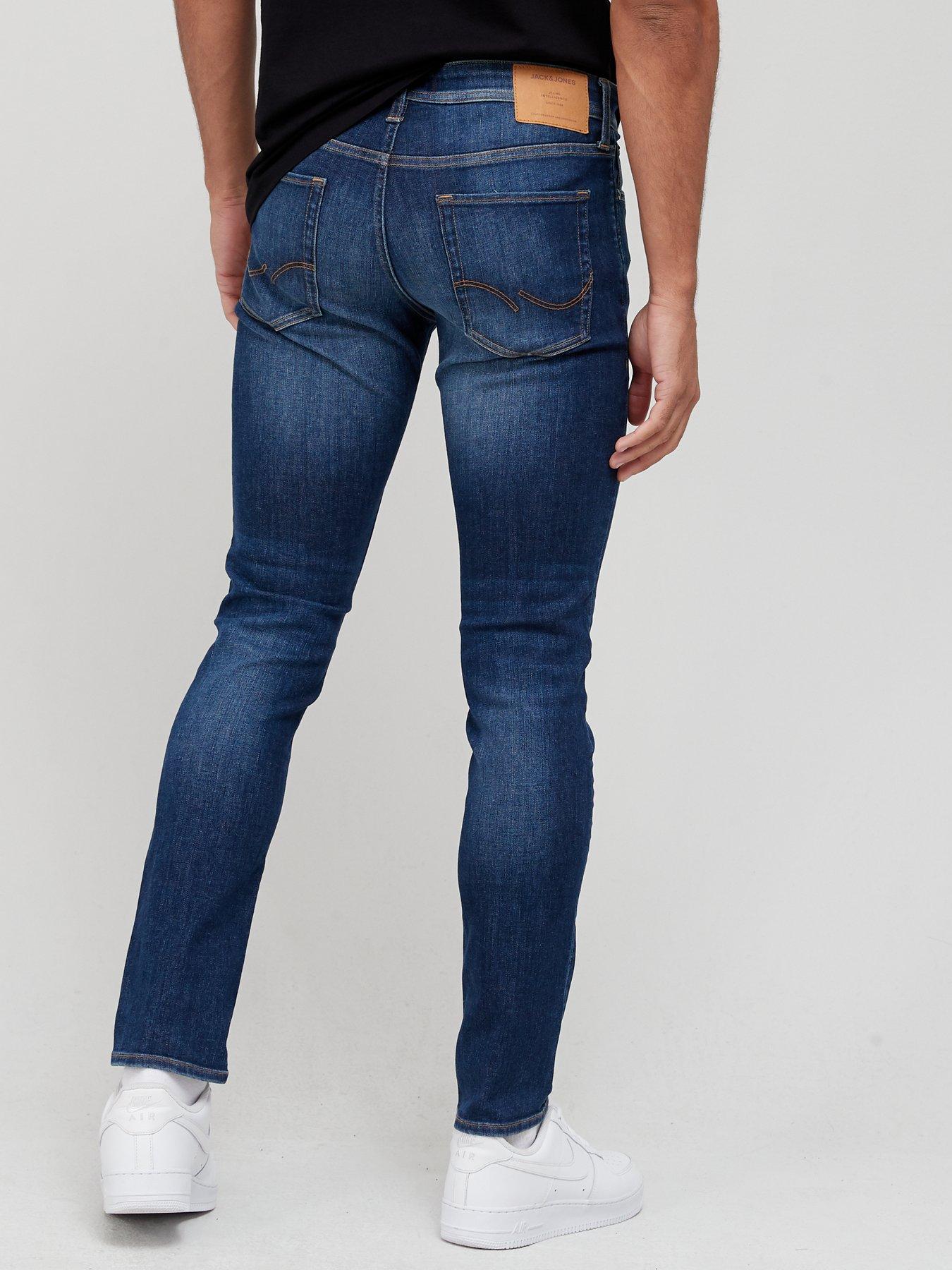 Jack & Jones Glenn Slim Fit Jeans - Dark Blue Wash | very.co.uk