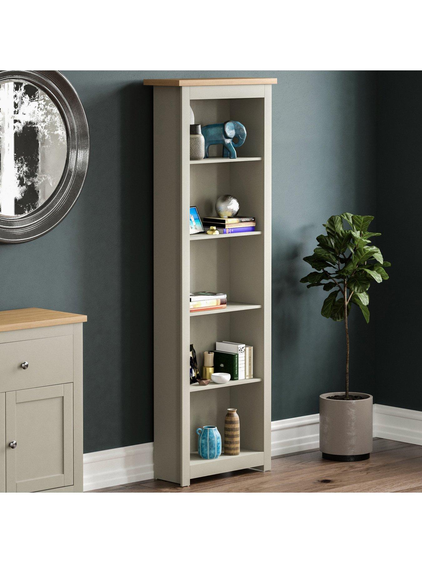 Product photograph of Vida Designs Arlington 5 Tier Bookcase - Grey from very.co.uk
