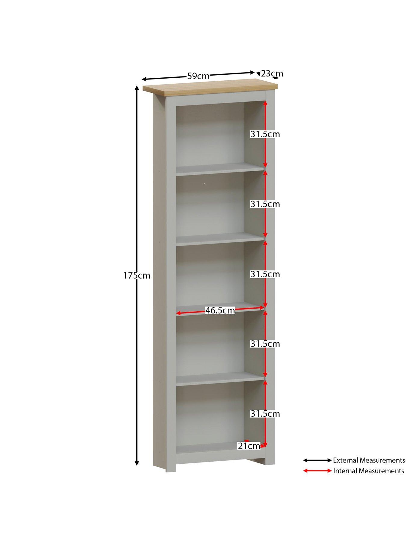 Image 6 of 6 of Vida Designs Arlington 5 Tier Bookcase - Grey