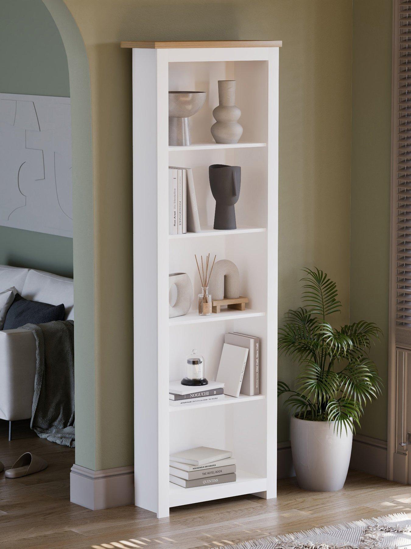 Product photograph of Vida Designs Arlington 5 Tier Bookcase - White from very.co.uk