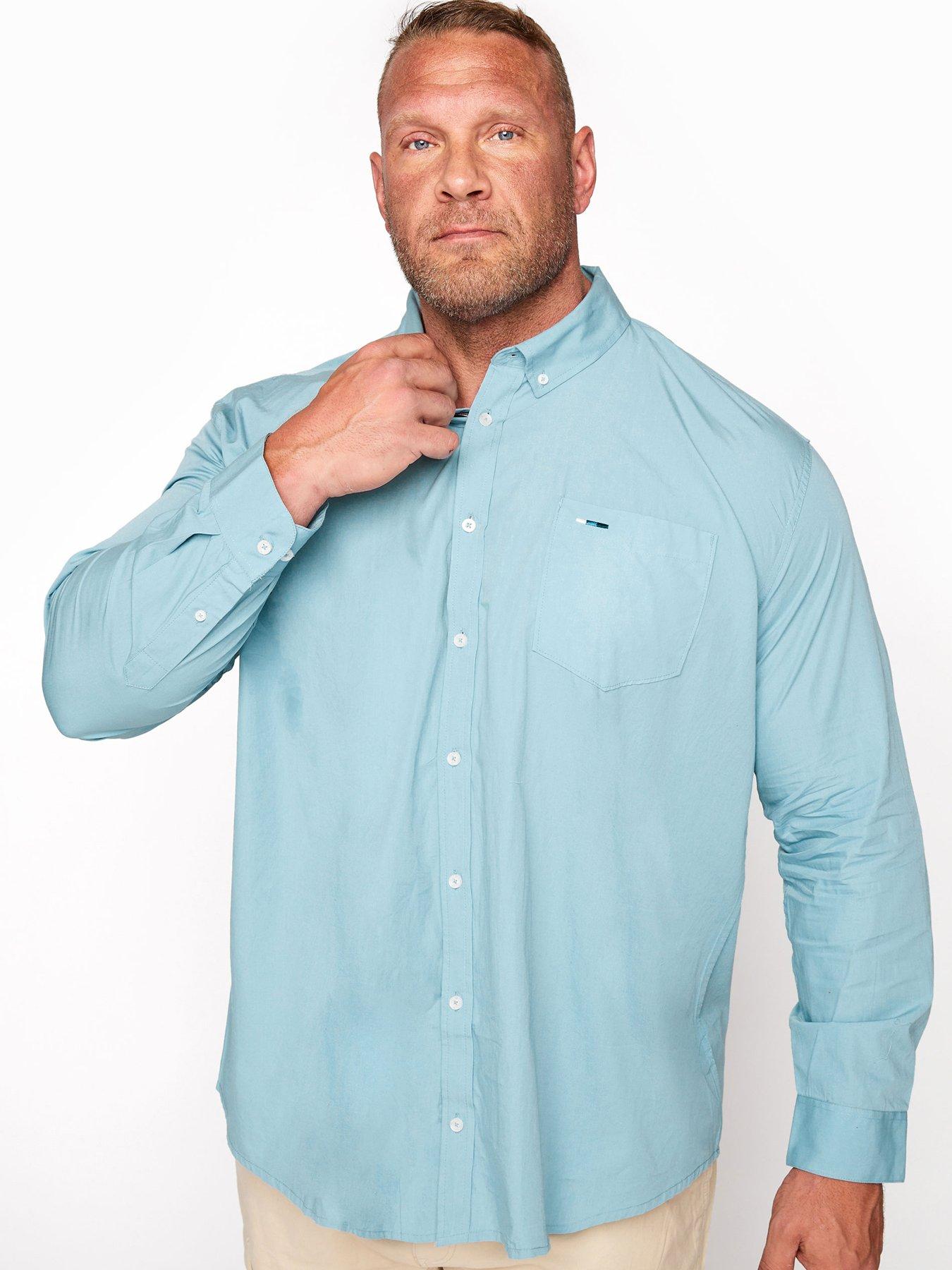 undefined Essential Long Sleeve Poplin Shirt - Blue
