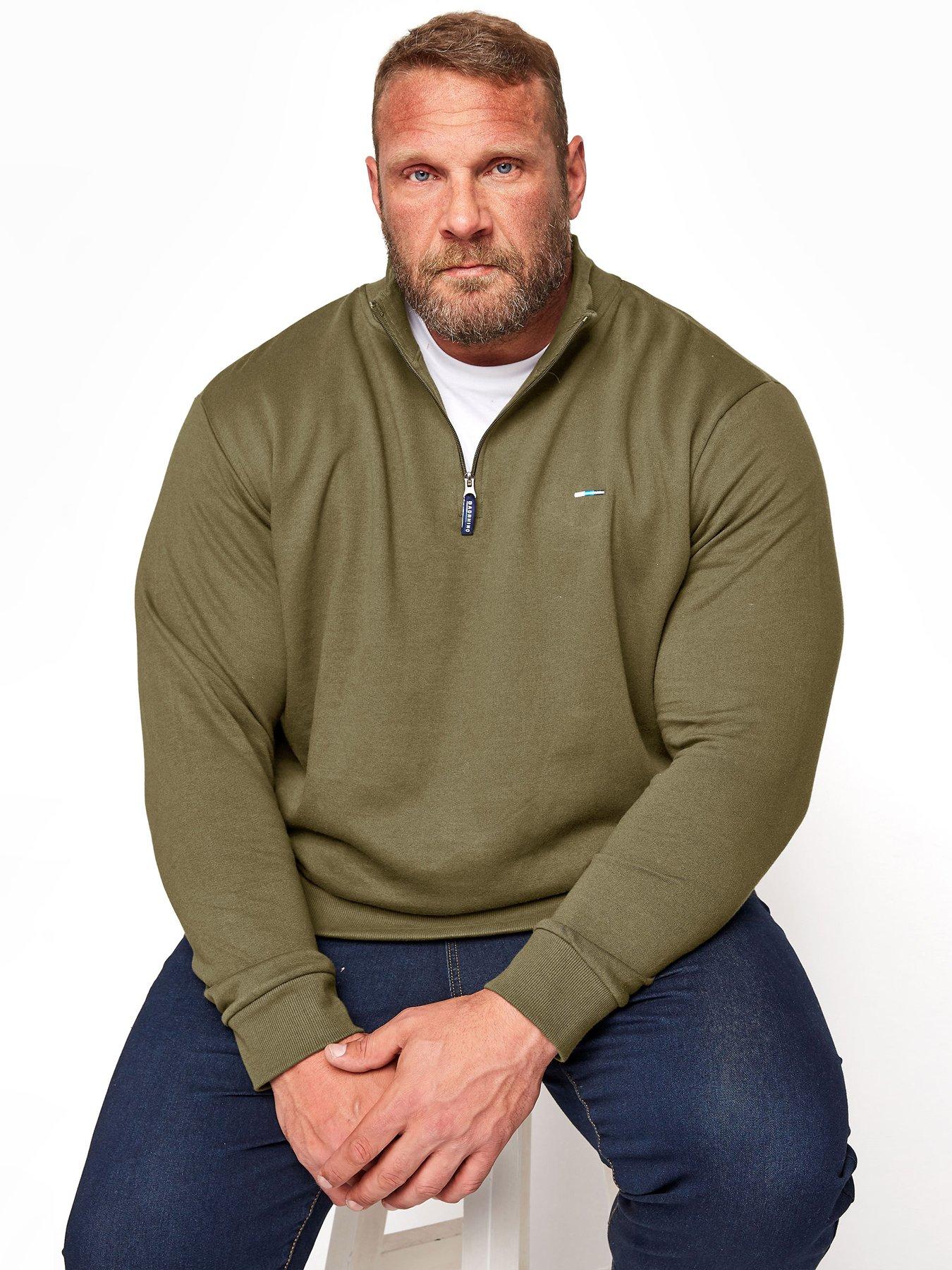 Men Essential 1/4 Zip Sweatshirt - Khaki