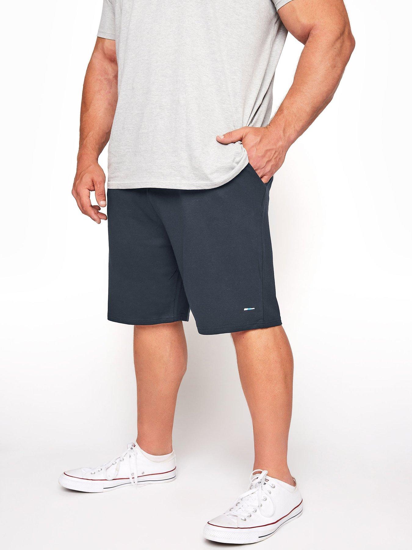 Image 1 of 2 of BadRhino Essential Jersey Sweat Shorts - Navy
