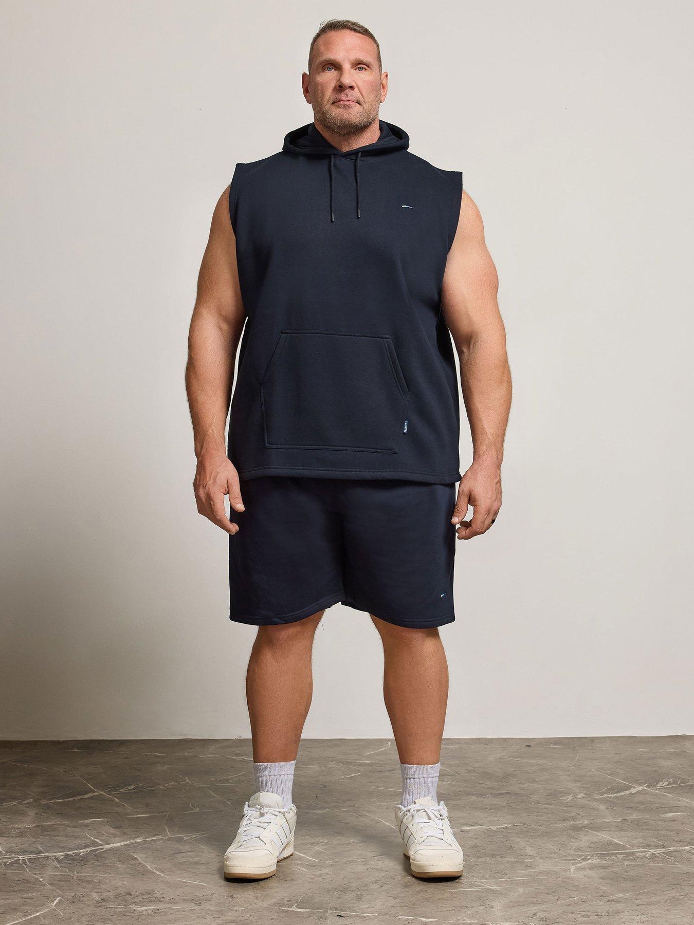 Image 3 of 4 of BadRhino Essential Jersey Sweat Shorts - Navy