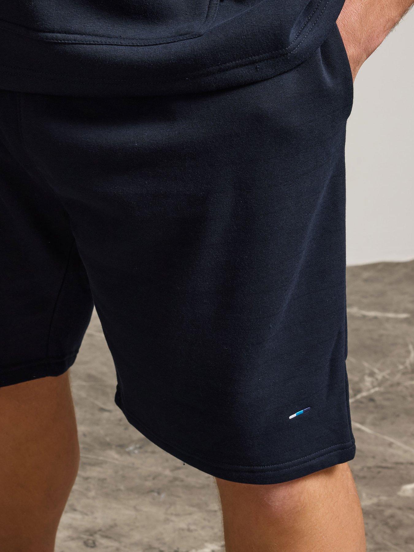 Image 4 of 4 of BadRhino Essential Jersey Sweat Shorts - Navy