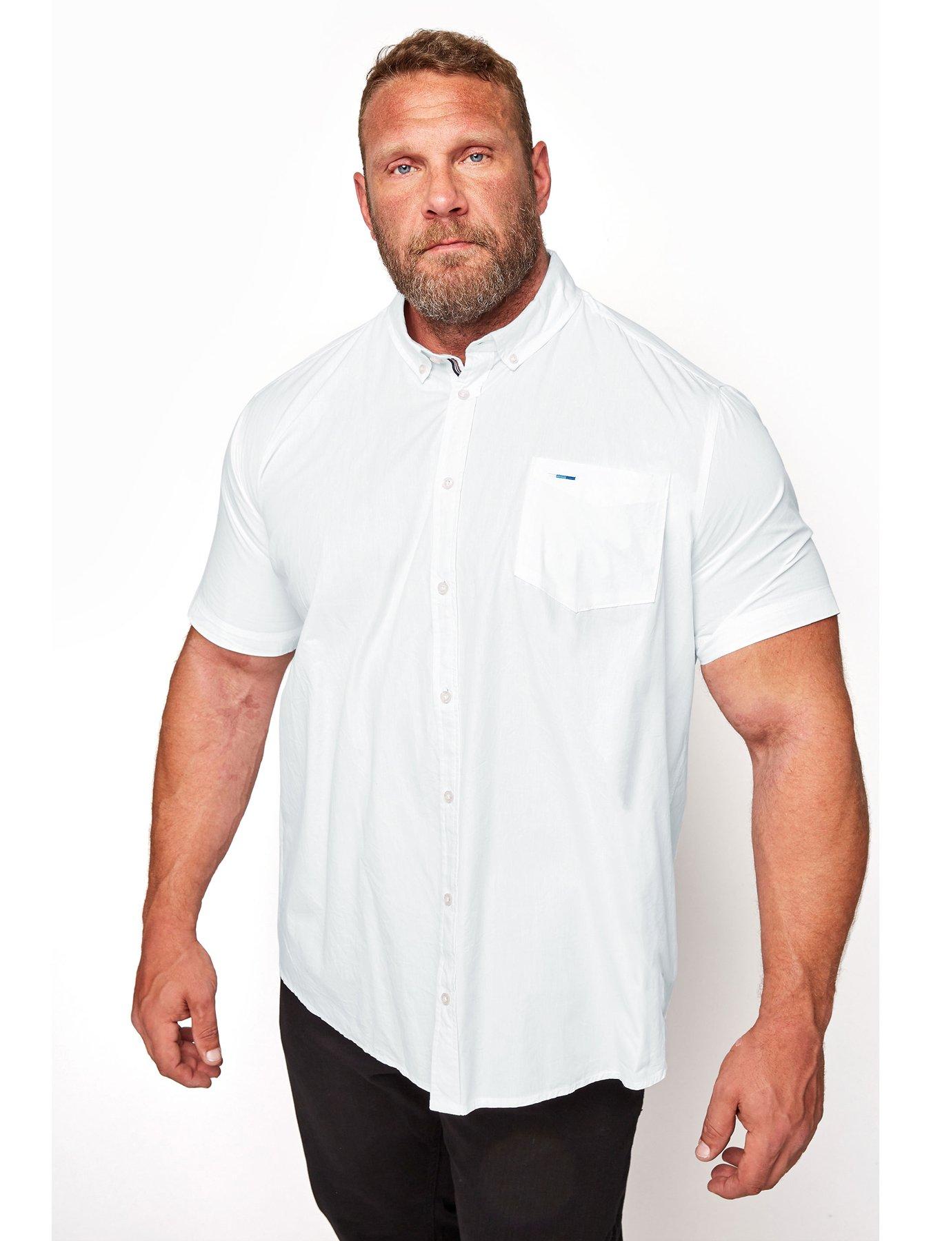 Image 1 of 2 of BadRhino Essential Smart Short Sleeve Oxford Shirt White - White