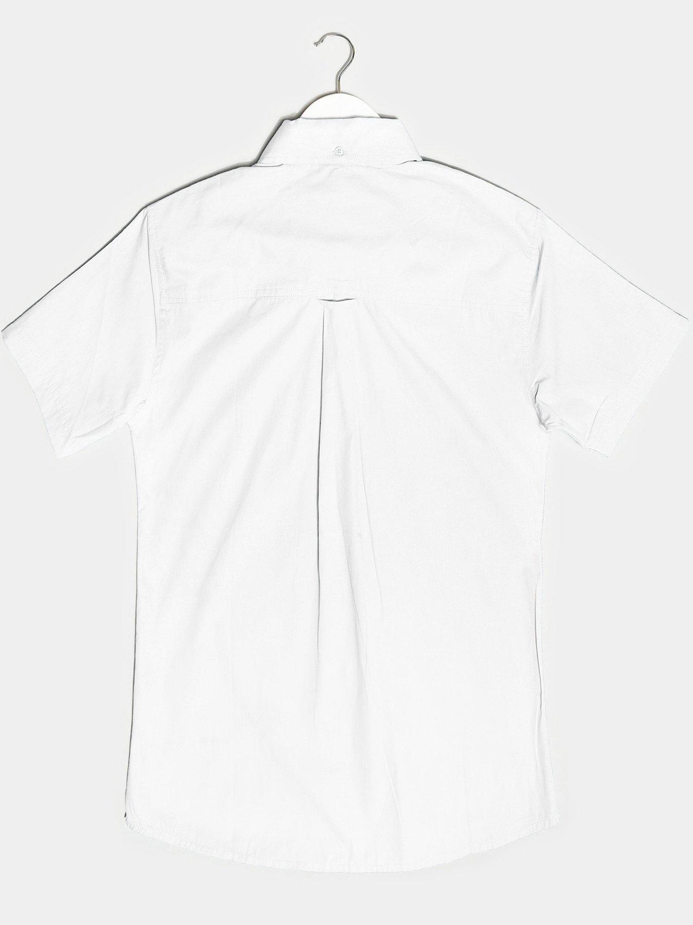 Image 2 of 2 of BadRhino Essential Smart Short Sleeve Oxford Shirt White - White