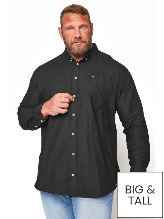 BadRhino Essential Smart Long Sleeve Oxford Shirt Black - Black | very ...