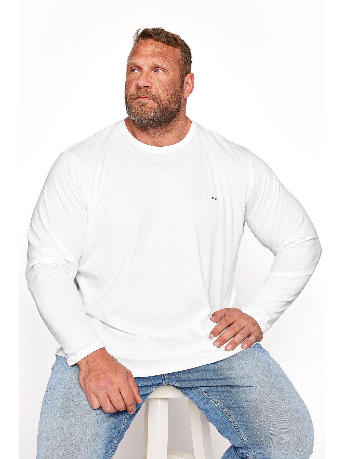undefined Essential Plain Long Sleeve T-Shirt - White