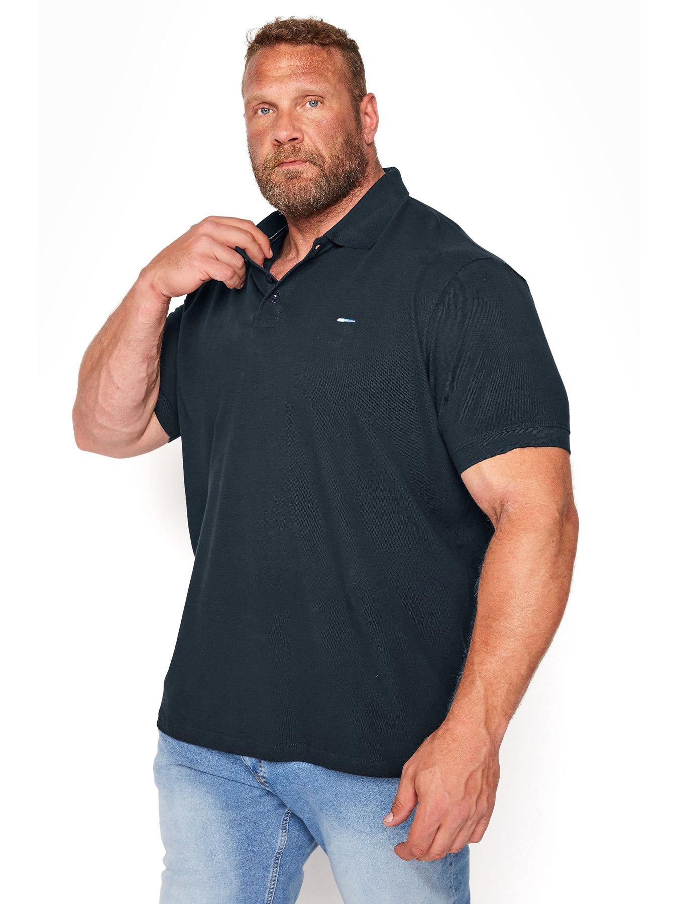 Image 1 of 2 of BadRhino Essential Short Sleeve Plain Polo Shirt - Navy