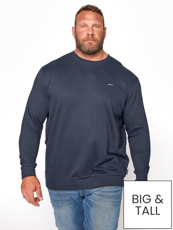 front image of badrhino-essential-sweatshirt-navy
