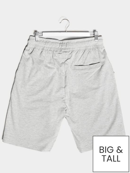 stillFront image of badrhino-essential-jersey-sweat-shorts-marl-grey