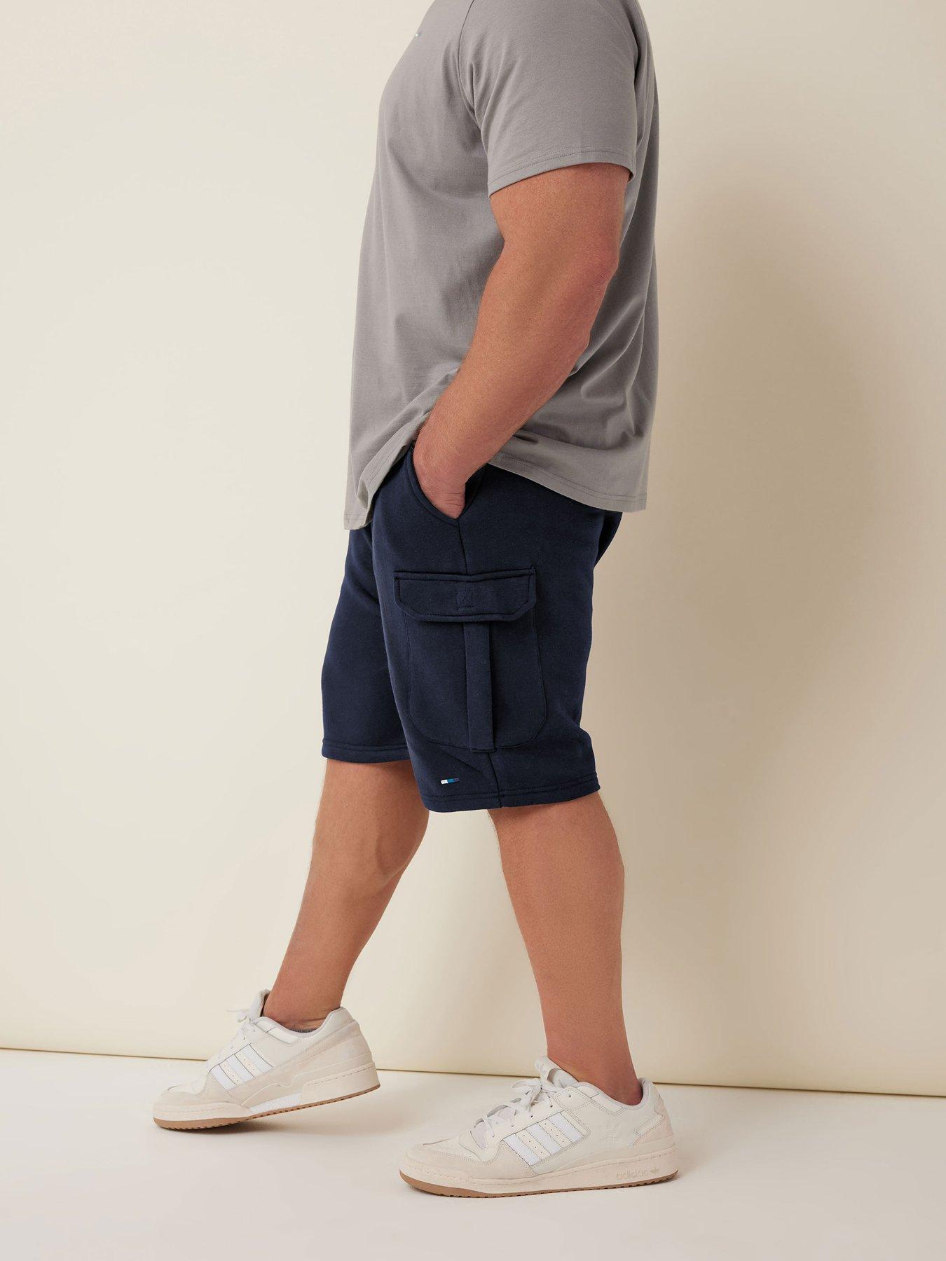 Image 4 of 4 of BadRhino Essential Jersey Cargo Shorts - Navy