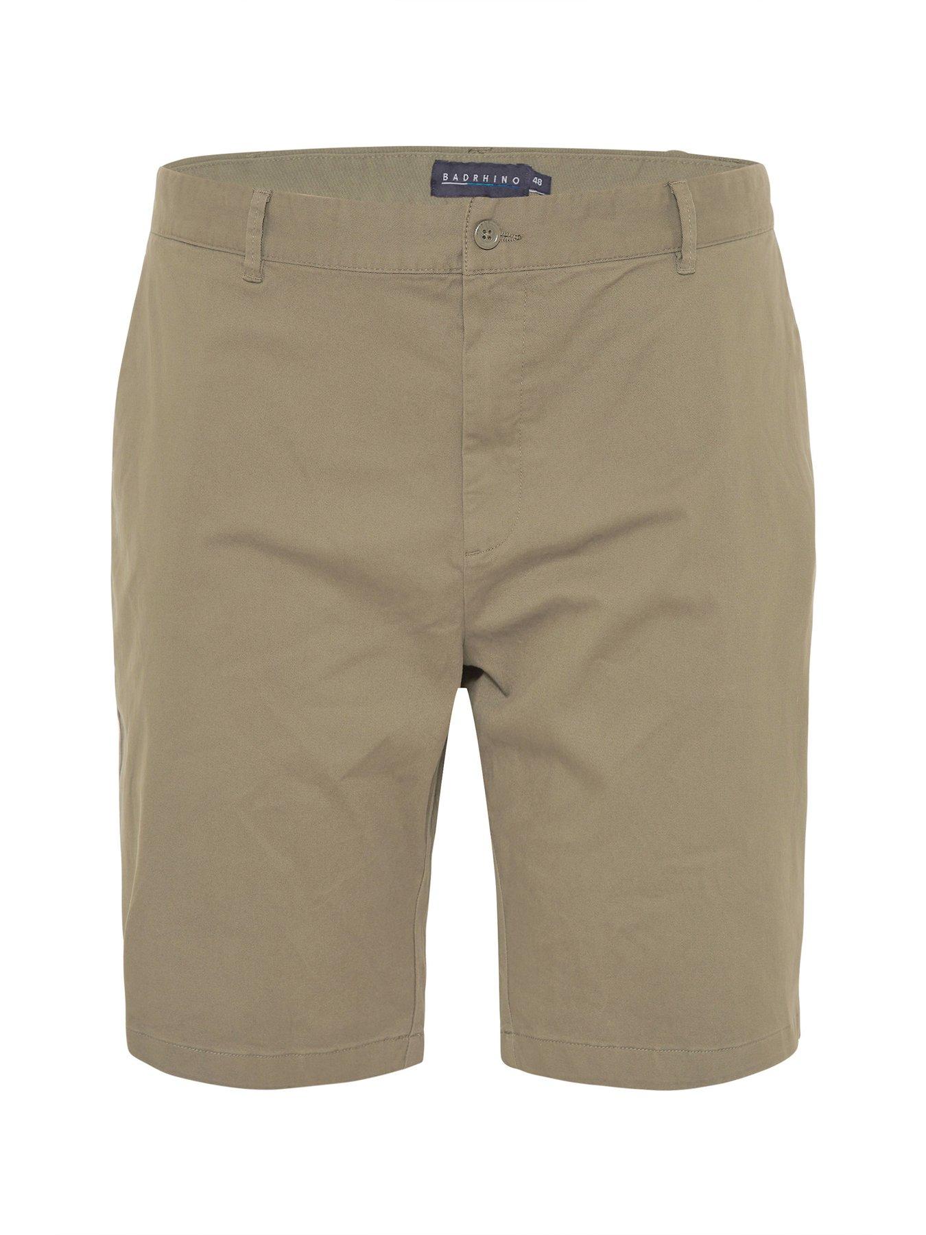 BadRhino Stretch Chino Short, Stone, Size 40, Men