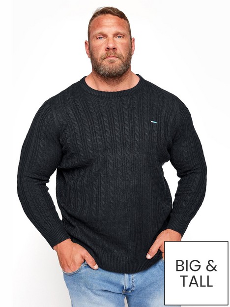 badrhino-essential-cable-jumper-knitwear-black