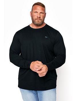 Badrhino Essential Plain Long Sleeve T-Shirt - Black