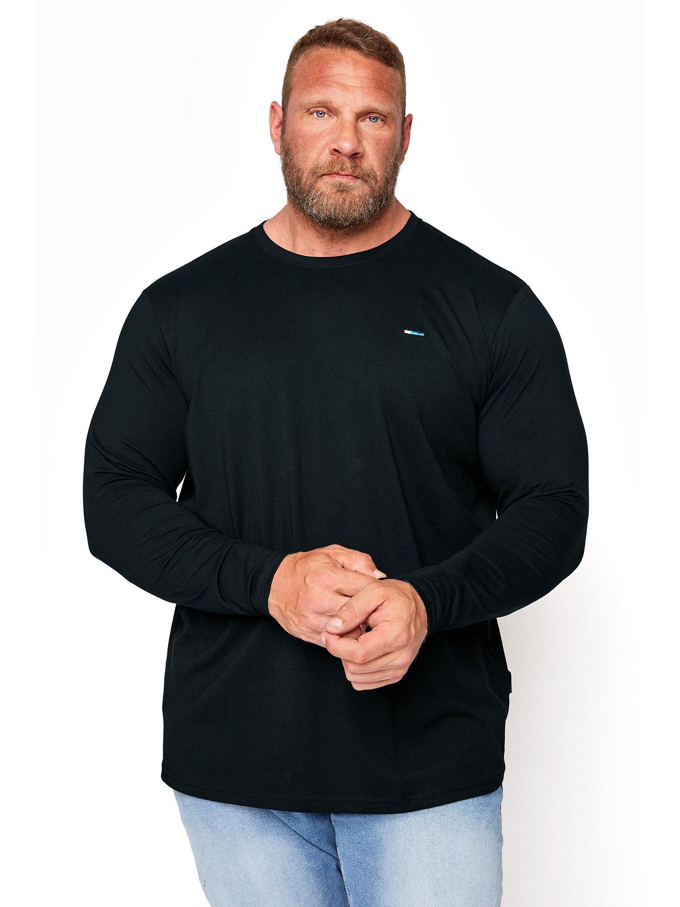 Long sleeve plain black sale