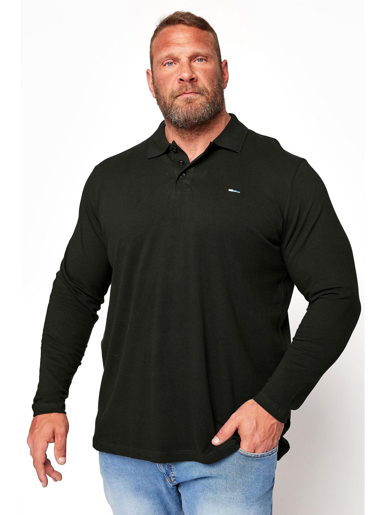 Plain long sleeve polo best sale