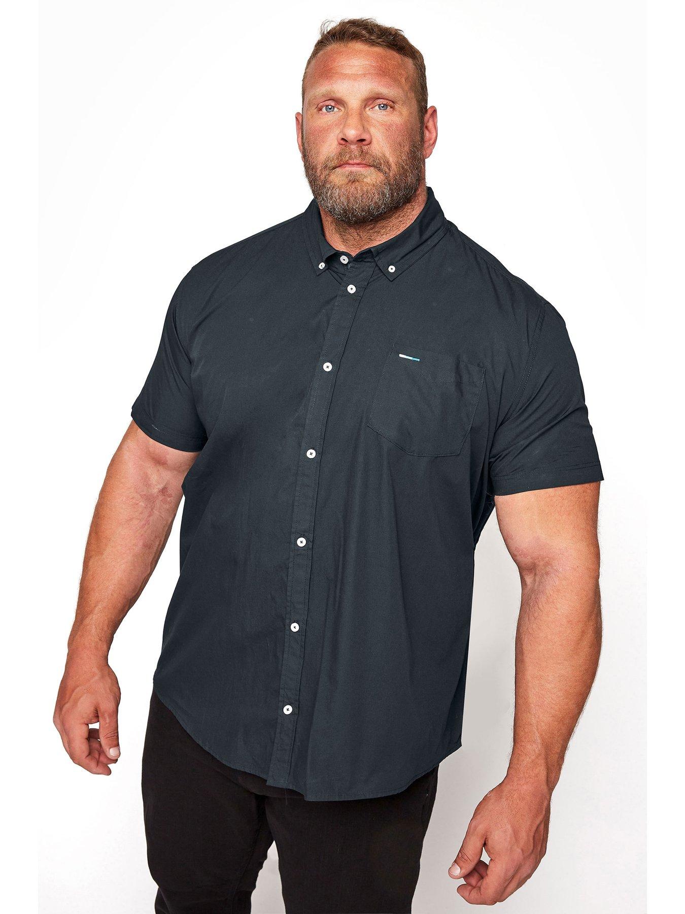 undefined Essential Smart Short Sleeve Oxford Shirt - Navy