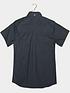  image of badrhino-essential-smart-short-sleeve-oxford-shirt-navy