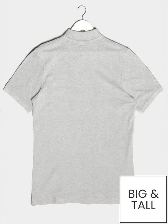 stillFront image of badrhino-essential-plain-polo-shirt-grey