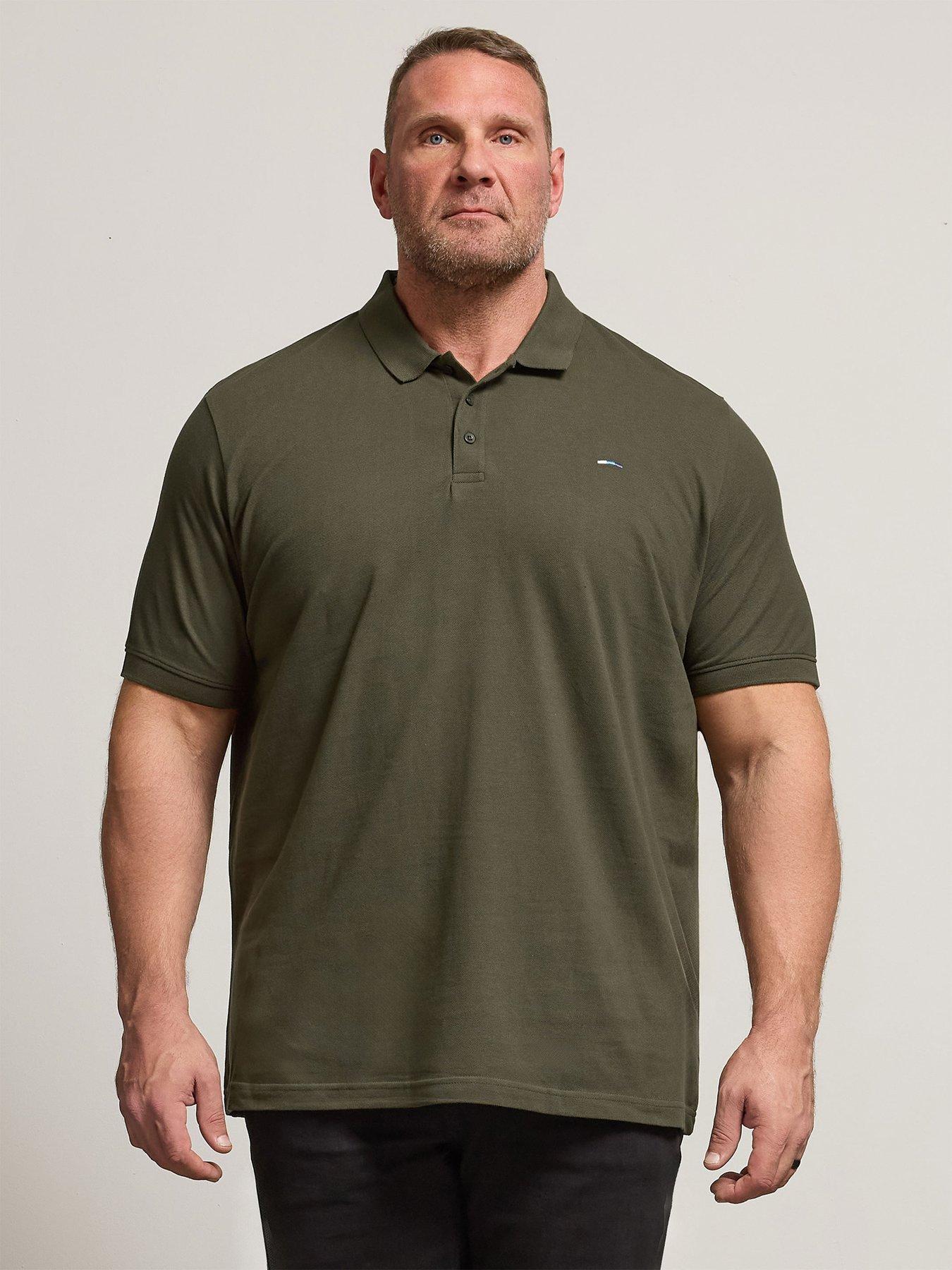 BadRhino Essential Short Sleeve Plain Polo Shirt, Khaki, Size 7-8Xl, Men