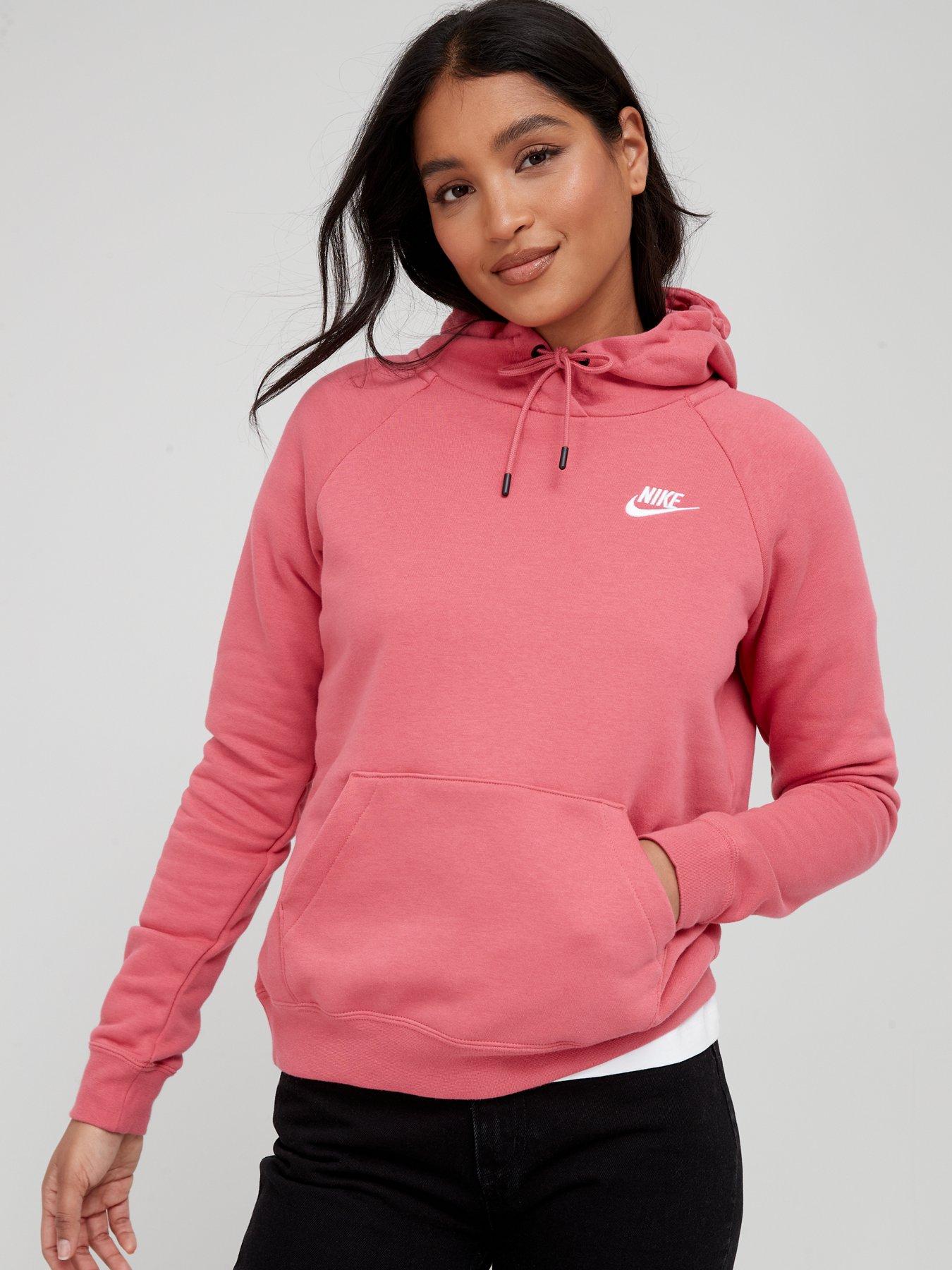 neon pink nike hoodie