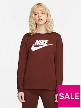 nike-nswnbspessentials-icon-futura-long-sleeve-top-red