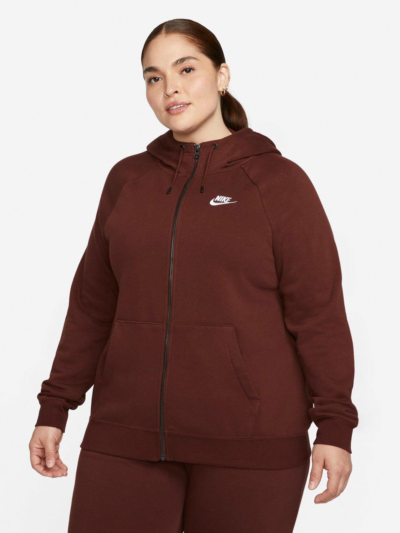 Hoodies & Sweatshirts Curve NSW Essential Full Zip Hoodie - Burgundy