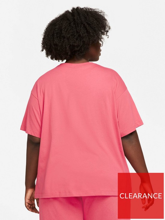 stillFront image of nike-nsw-essential-t-shirt-curve-pink