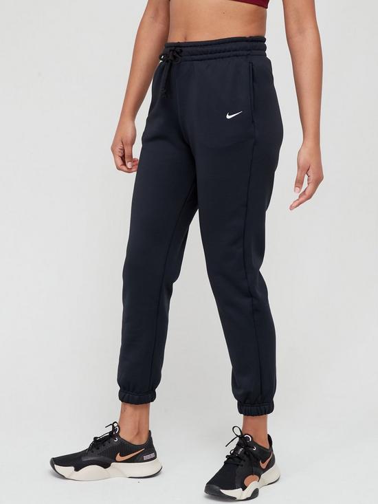 front image of nike-training-therma-all-time-jog-pants-black