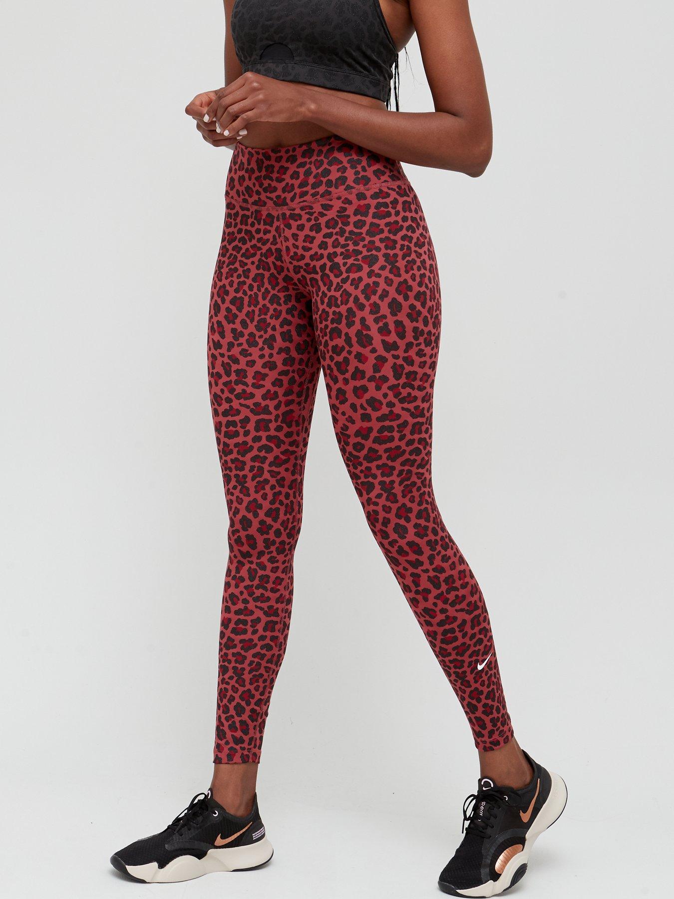 Dri-FIT Leopard Print Leggings - Pink 