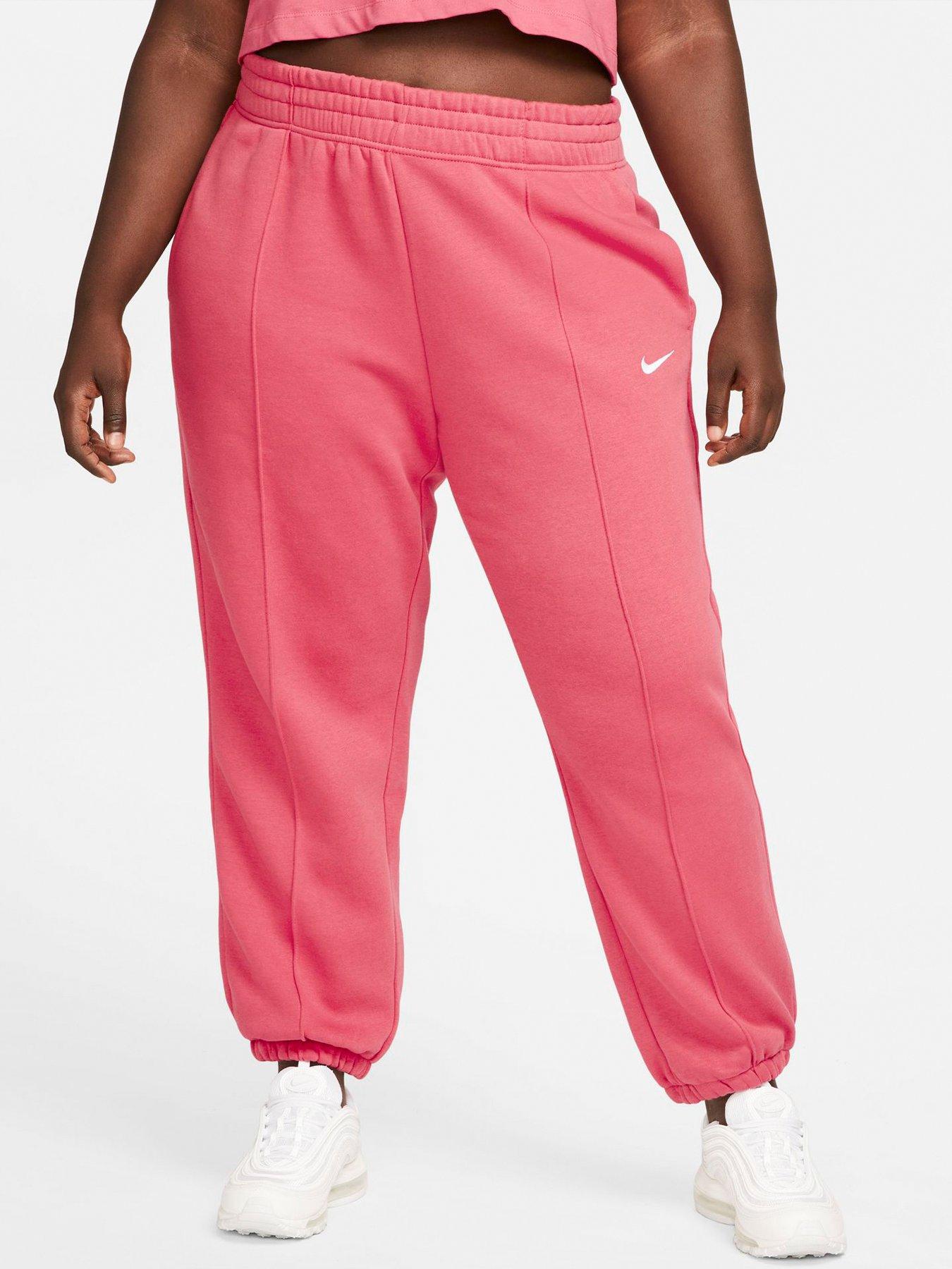 Nike NSW Essential Fleece Jog Pants (Curve) Pink very.co.uk