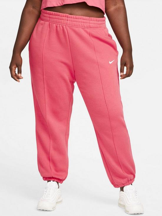 Nike NSW Essential Fleece Jog Pants (Curve) - Pink | very.co.uk