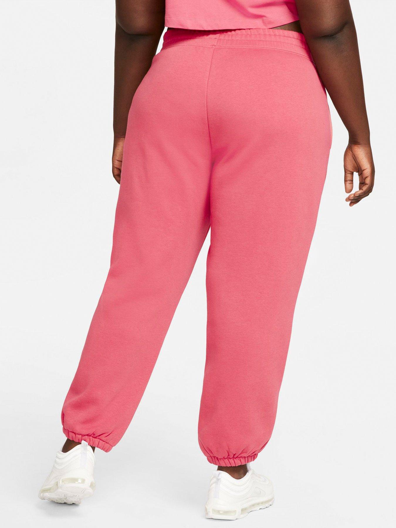 Nike NSW Essential Fleece Jog Pants (Curve) - Pink | very.co.uk