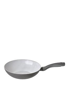 Product photograph of Prestige Earth Pan 28 Cm Wok from very.co.uk