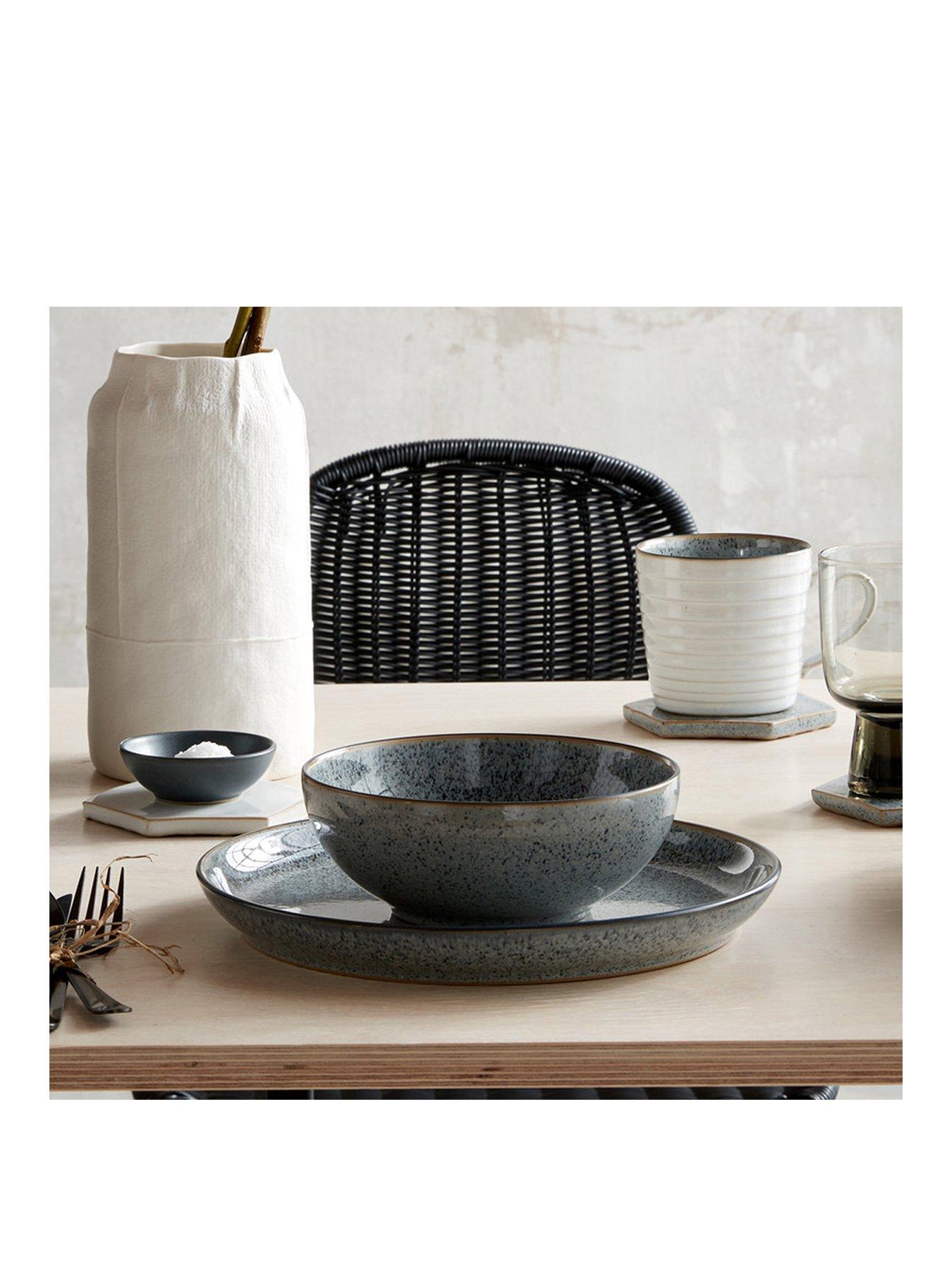 Denby Studio Grey 16 Piece Tableware Set