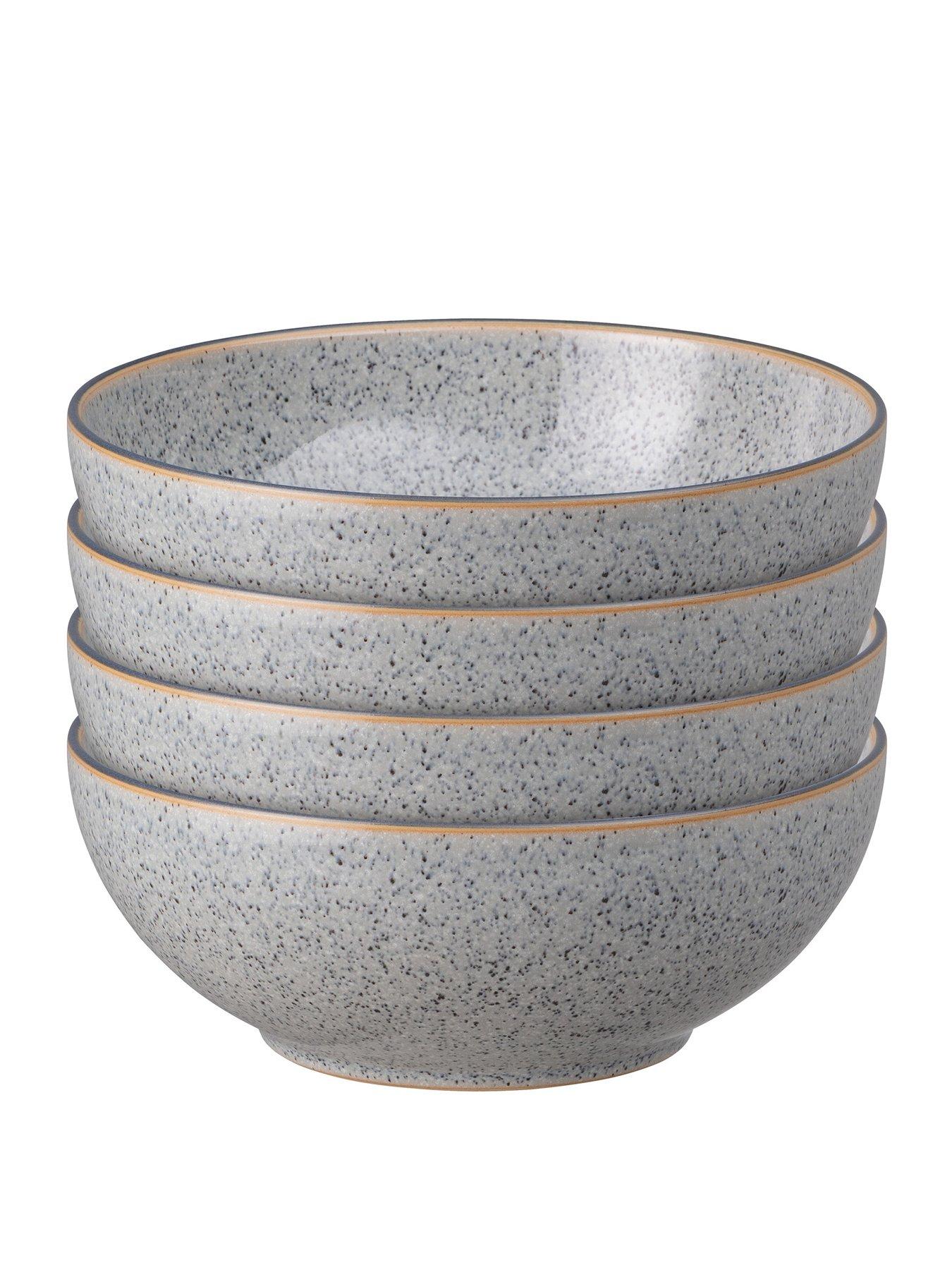 Product photograph of Denby Studio Grey 4-piece Coupe Cereal Bowl Set from very.co.uk