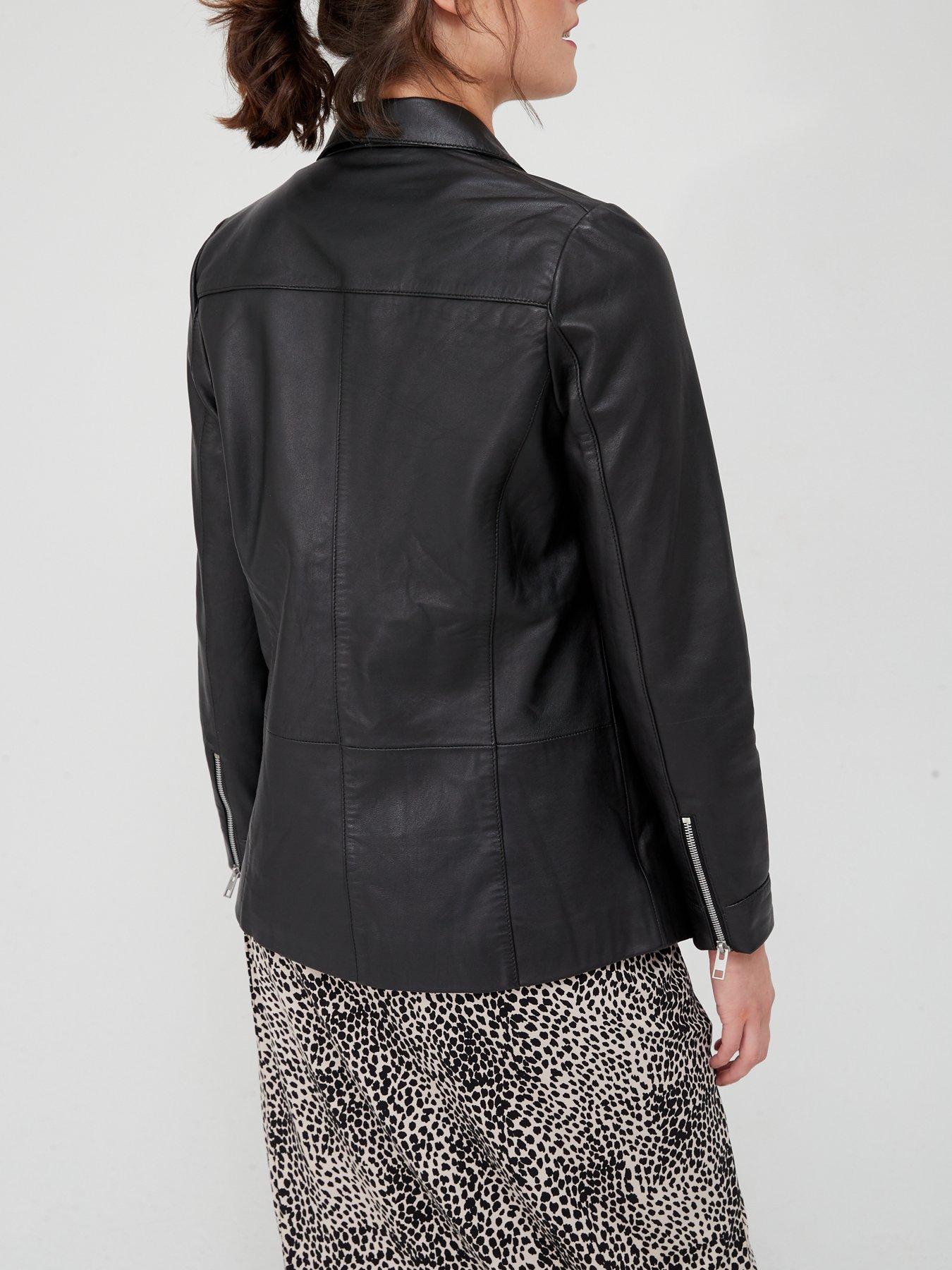 Leather waterfall jacket on sale uk