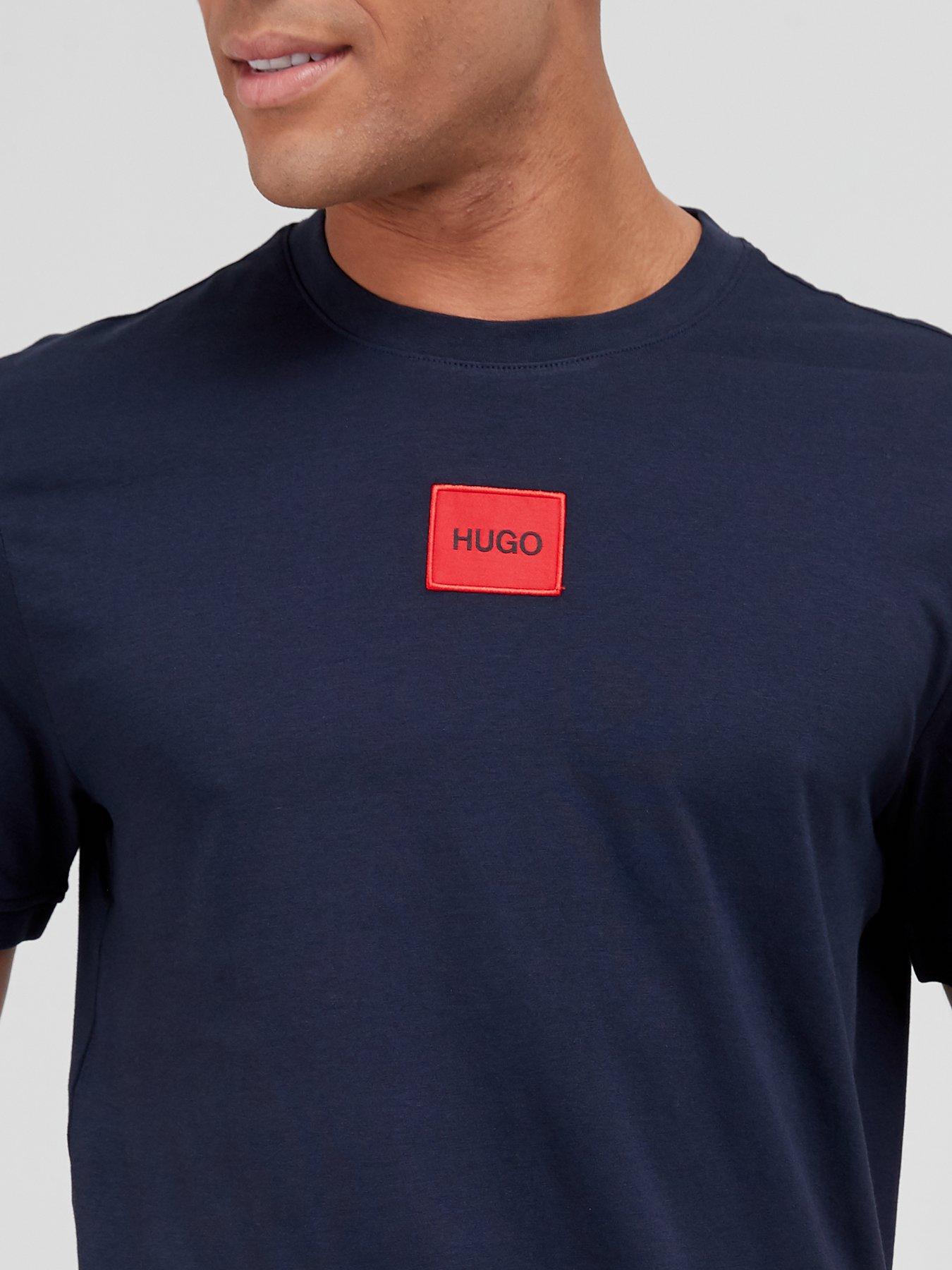  Diragolino Red Patch Logo T-Shirt - Dark Blue