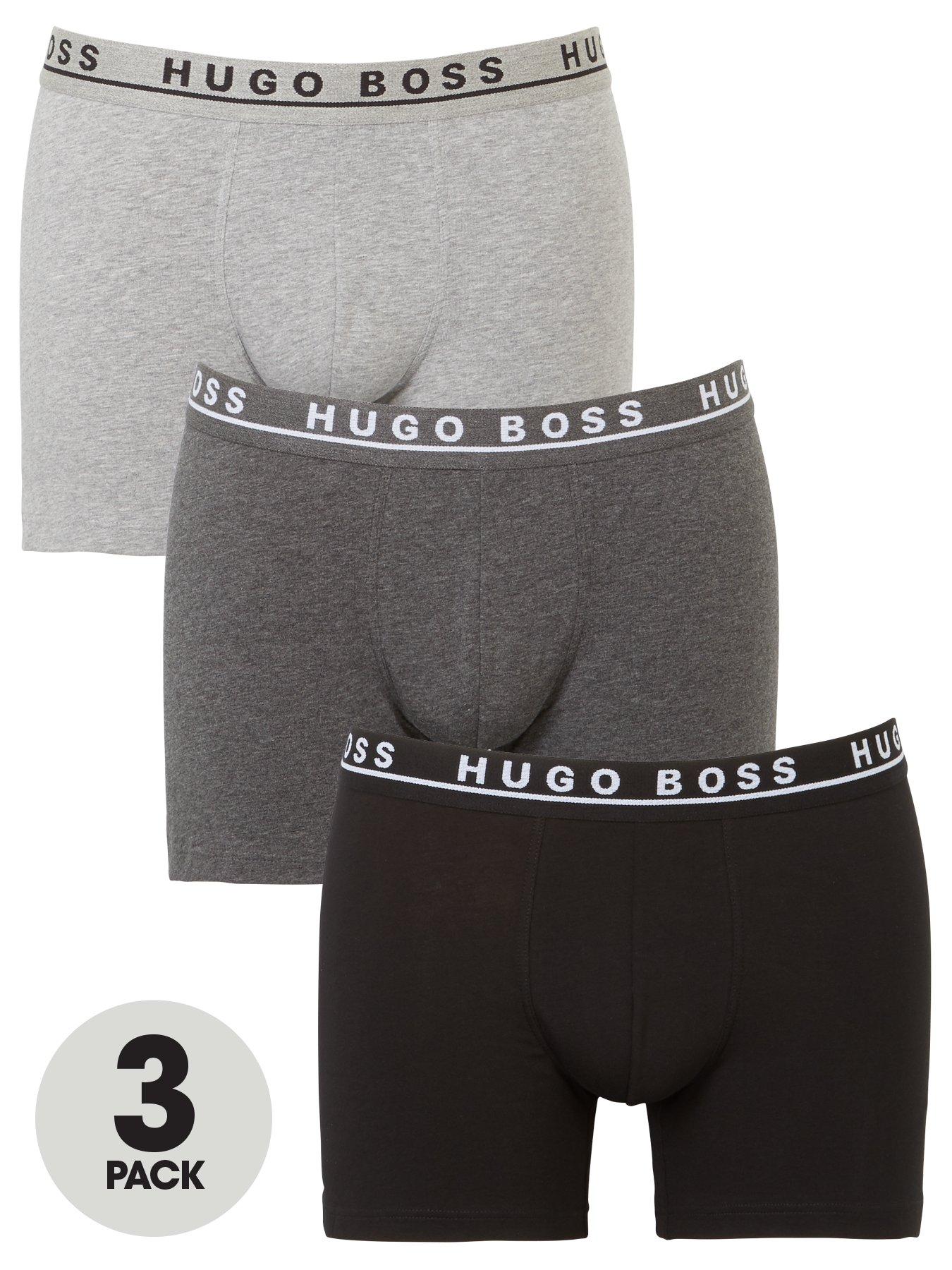 Underwear & Socks Boxer Briefs (3 Pack) - Grey/Black