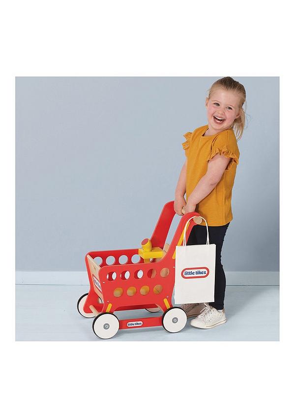 Image 1 of 5 of Little Tikes Wooden Shopping Trolley