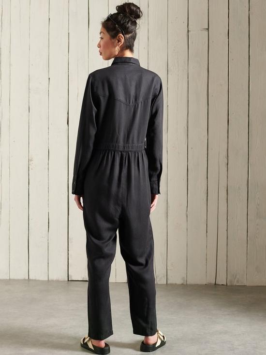 stillFront image of superdry-western-jumpsuit-washed-black