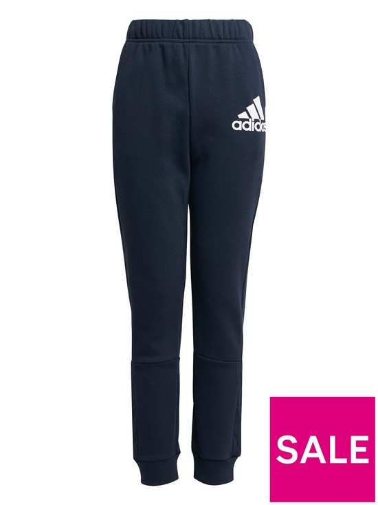 front image of adidas-junior-boys-badge-of-sport-pant
