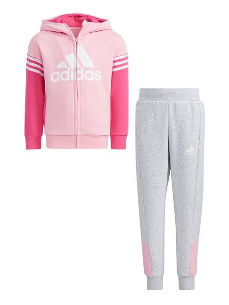 adidas-kids-unisex-lk-badge-of-sport-fleece-set-pinkgrey